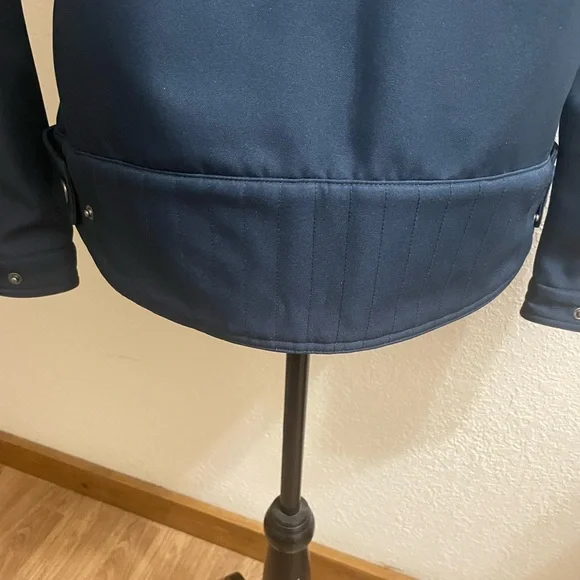 NWT BMW Motorrad Soft Shell Bomber Jacket Women’s Size L Fits Like M Navy Blue - Picture 6 of 10